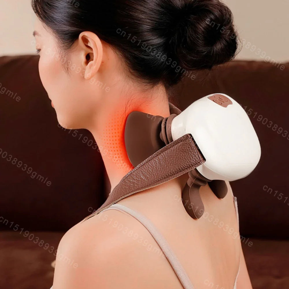 Masseur musculaire électrique pour le cou et les épaules, sans fil, pétrissage des épaules et du dos, châle, Massage du cou, relaxation, soulagement de la douleur